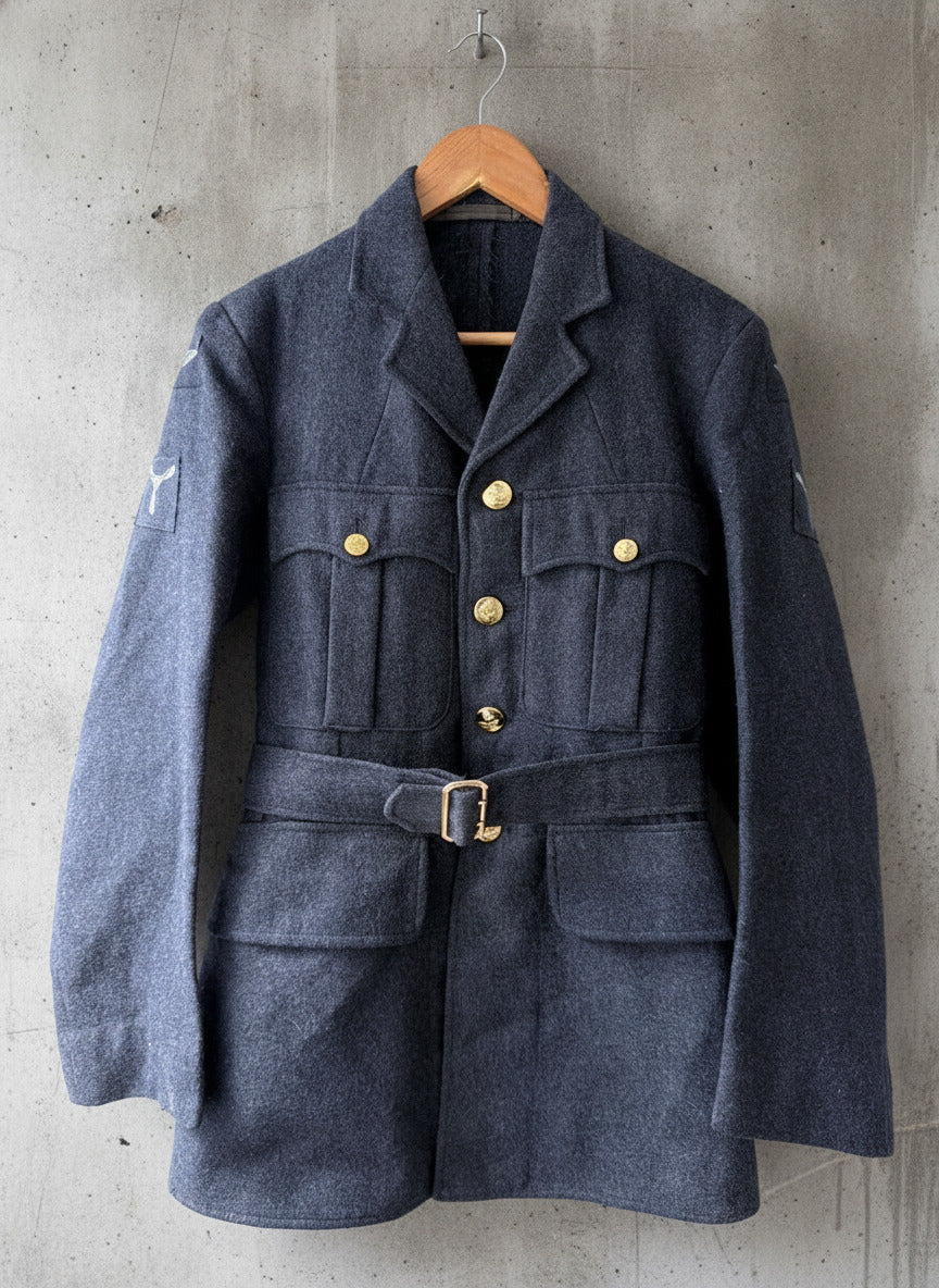 Vintage 1952 RAF Senior Airman's Wool Aircraftsman Jacket In Navy - XSmall -3834