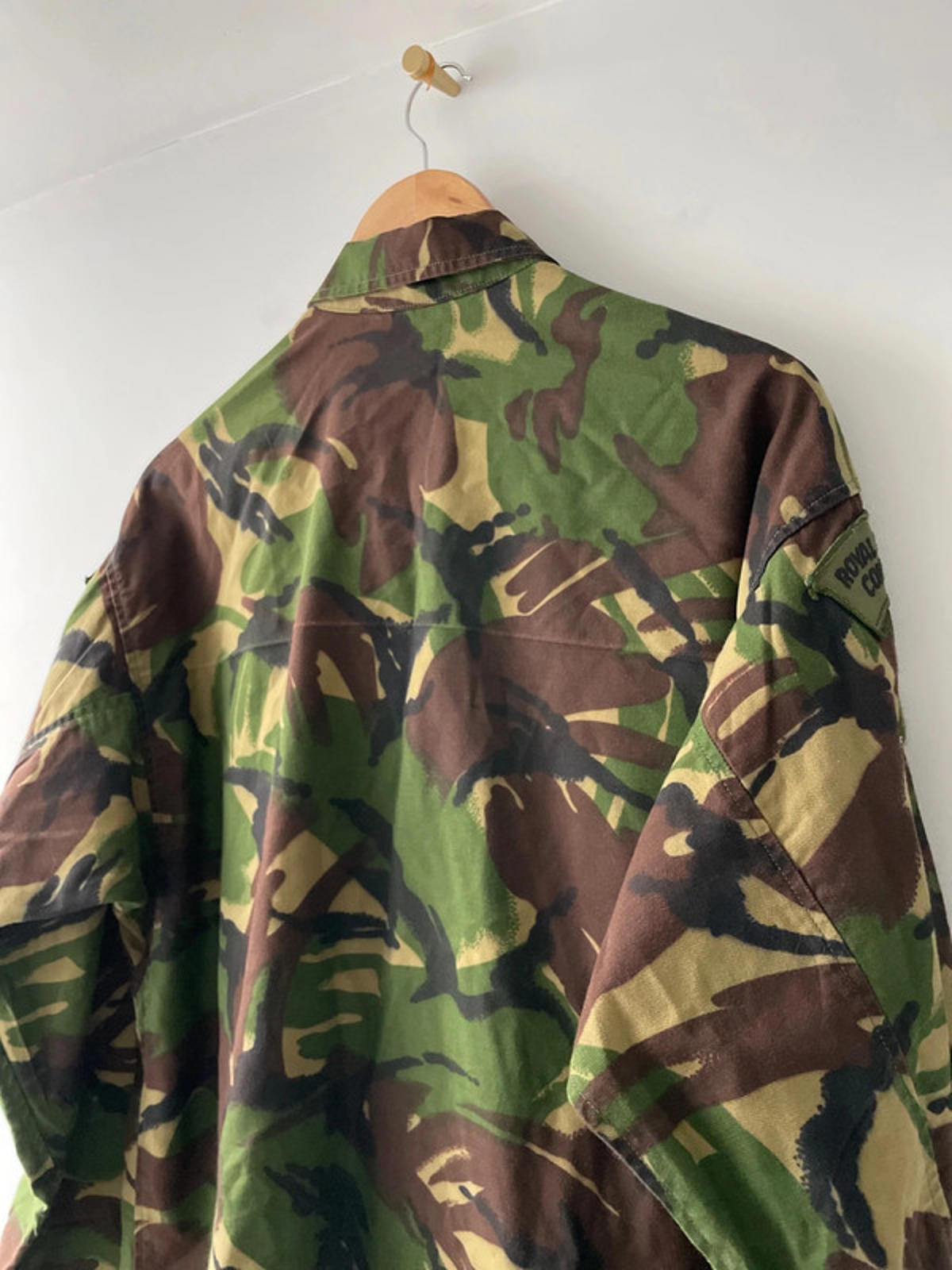 Men’s Camouflage Royal Marines Commandoes Camo Military Shirt In Khaki  - Medium - 2323