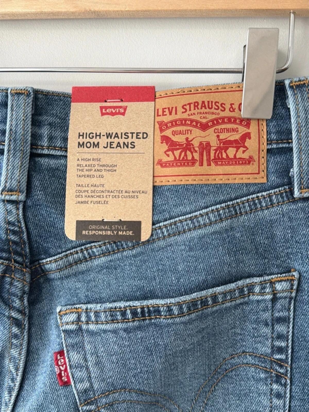 Women’s High Waisted Straight Leg Stretch Fit Mom Jeans - W28/L27 - 3434