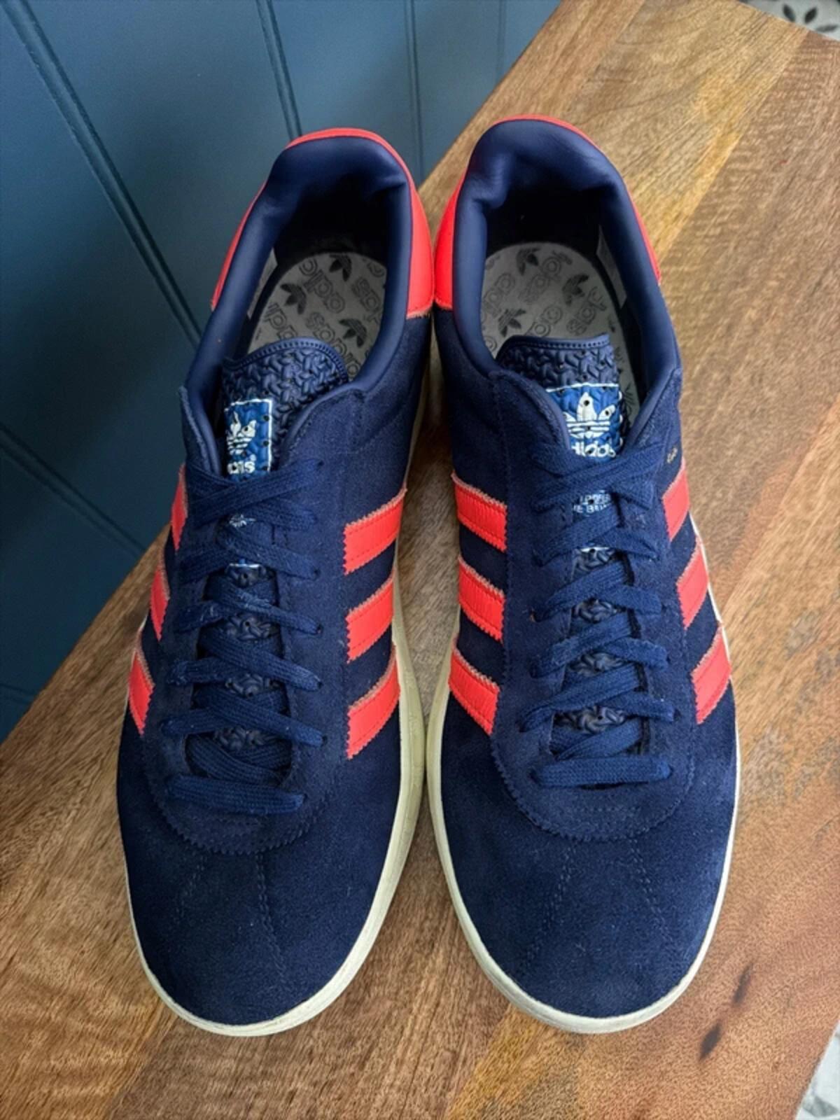 Men’s Adidas Trimm Trab Suede Trainers In Navy - Uk10 - 3323