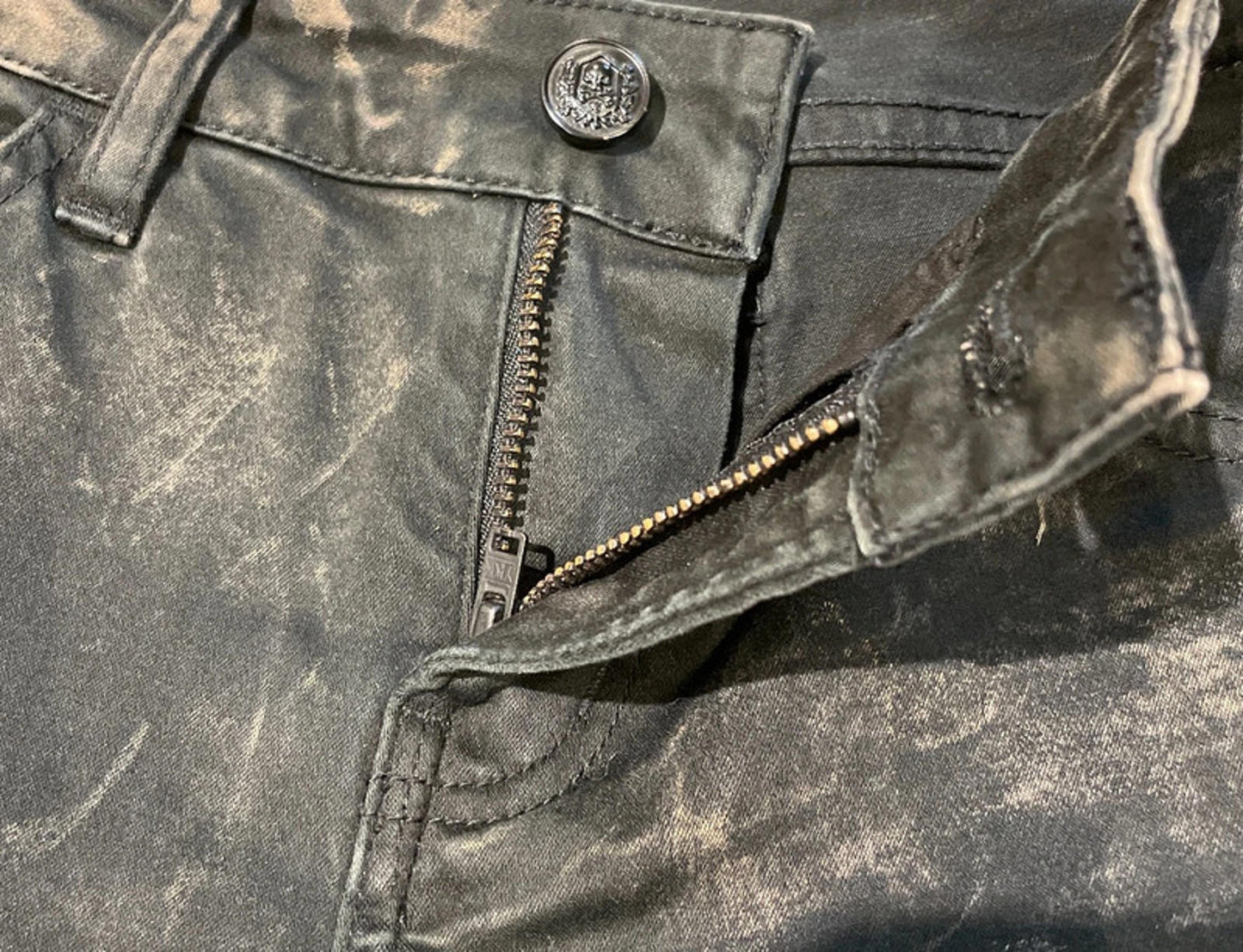 Women’s The Kooples Skinny Short-fit Jeans In Black Acid Wash - W26/L27 - 2503