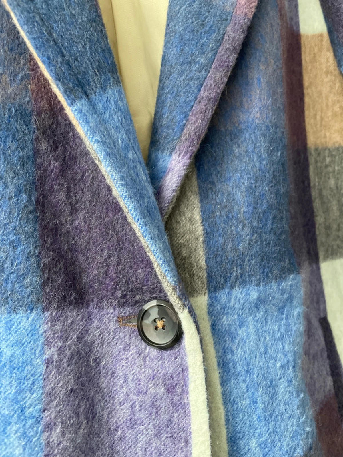 Women’s Vilagallo Premium Wool Checked Longline Overcoat Jacket - UK14 - 2452