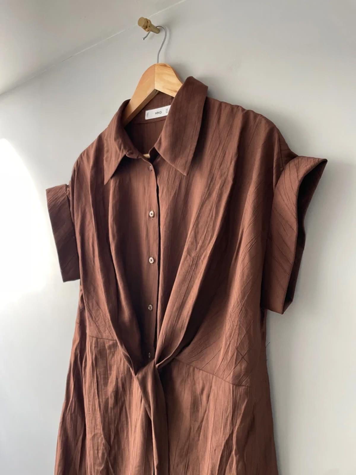 Women’s Mango Tied Bow A Line Dress in Brown - XSmall - 3069