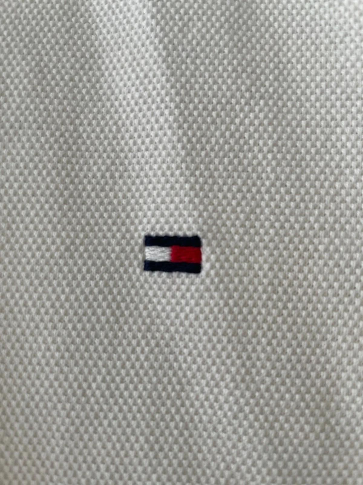 Men’s Tommy Hilfiger Slim Fit Polo Top in White And Navy - Small - 3019