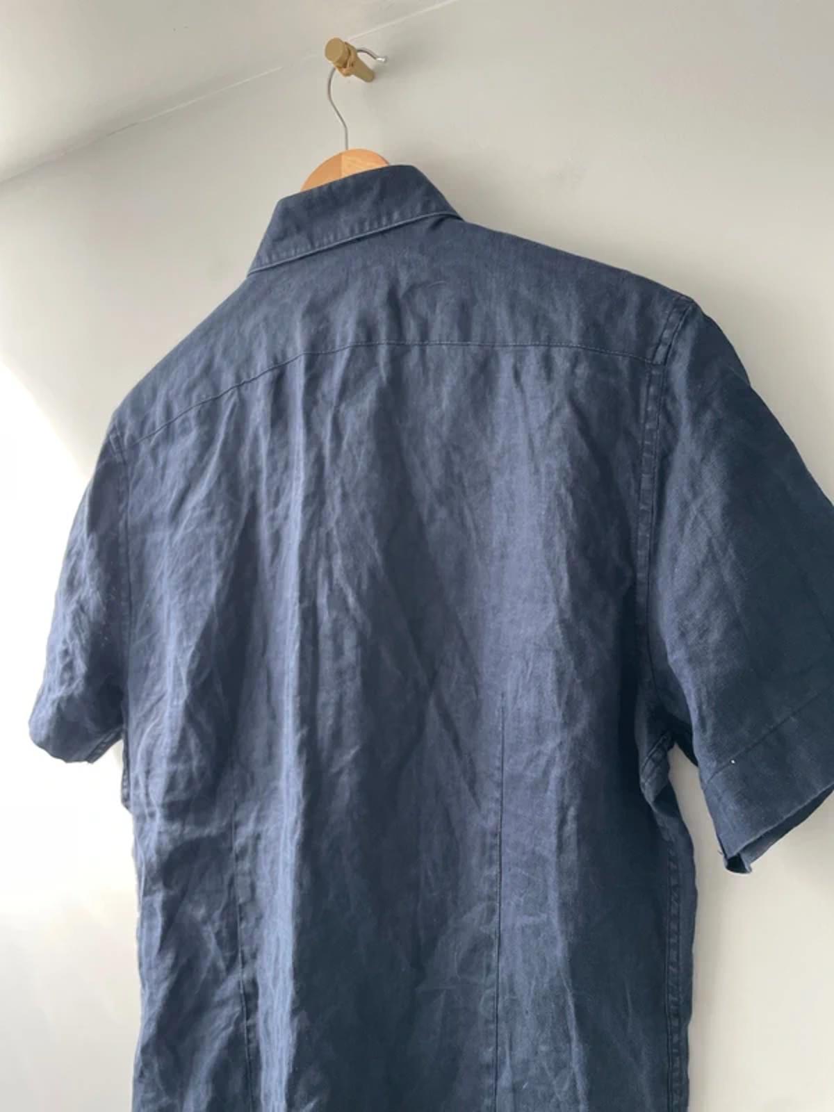 Men’s Reiss Premium Linen Slim Fit Shirt In Navy - Medium - 3077