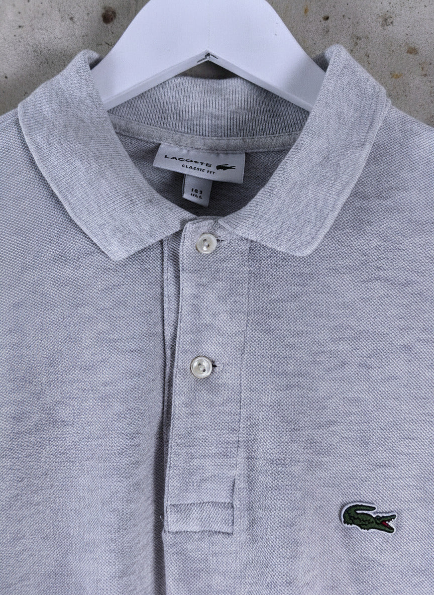 Men’s Lacoste Classic Fit Polo Shirt Top In Grey Marl - Medium -1386