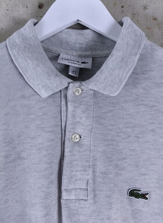 Men’s Lacoste Classic Fit Polo Shirt Top In Grey Marl - Medium -1386