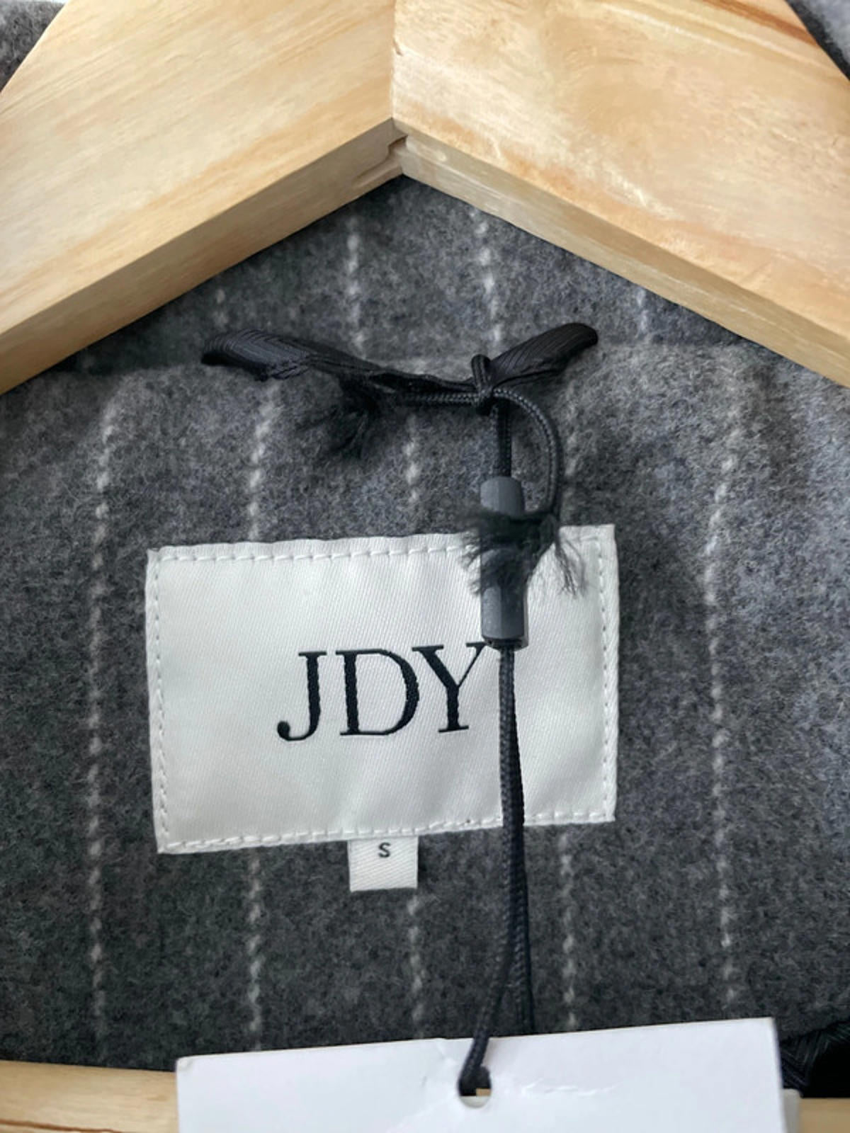 Women’s JDY Pine stripe 100% Wool Oversized Blazer Jacket In Grey - Small - 2331