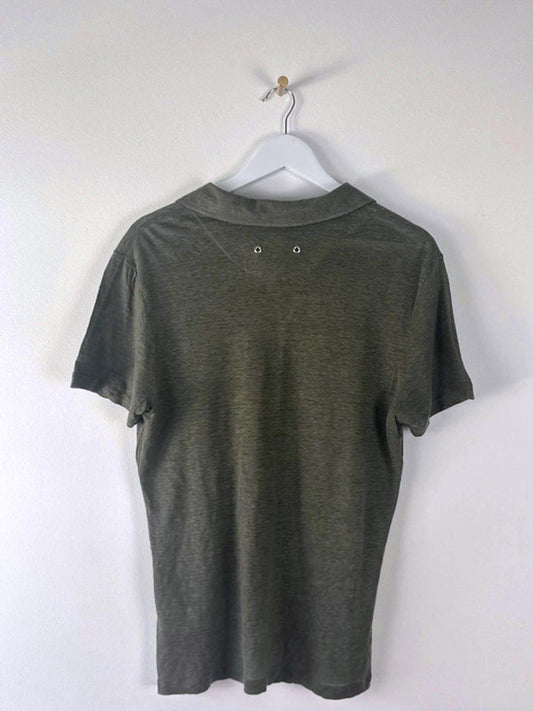 Men’s Vilebrequin Premium Linen Polo Top In Khaki - Small  -1340