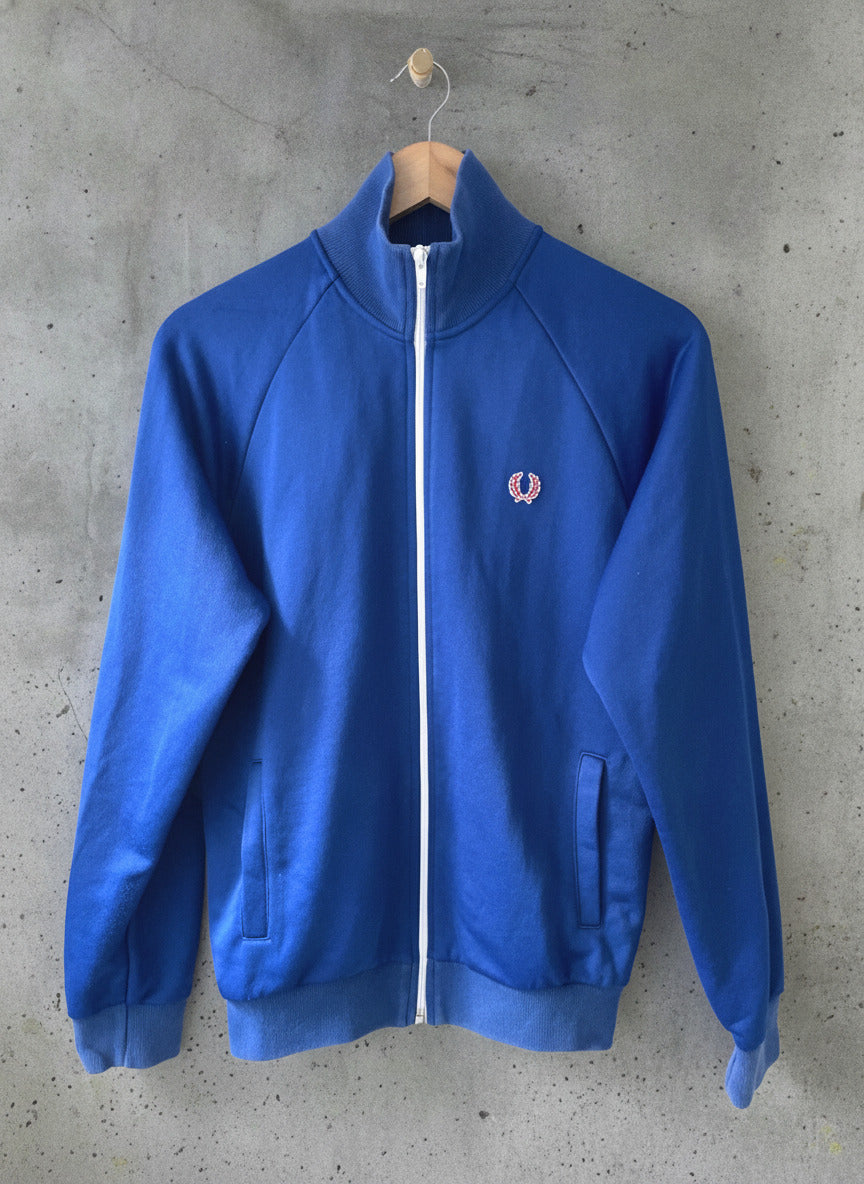 Men’s Fred Perry Vintage Track Jacket Top In Navy - Small - 2509