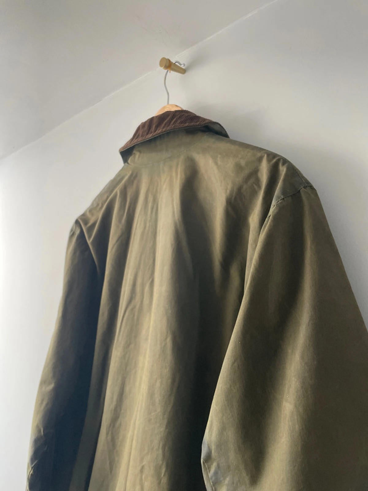 Men’s St Michael Country Wax Jacket Coat In Khaki - Medium - 2076