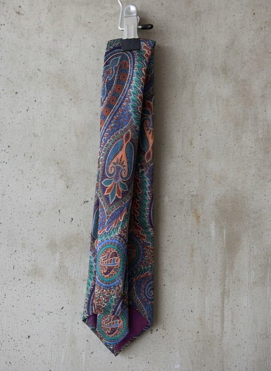 Unisex 100% Premium Silk Tie With Paisley Design - 3334