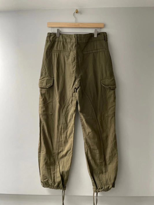Men’s Pull and Bear Baggy Cargo Trousers in Khaki - W32/L29 - 2754
