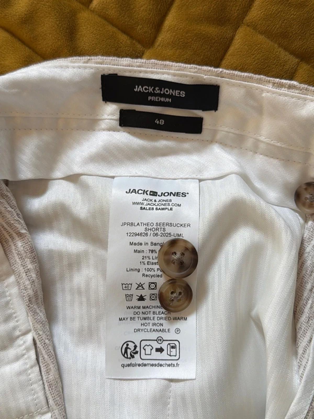 Men’s Jack & Jones Premium Linen Shorts In Beige - W32 - 3271