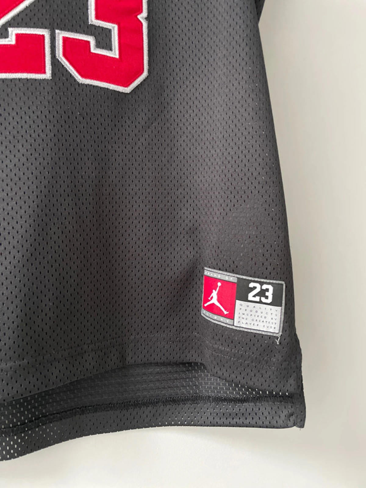 Vintage Jordan 23 Jumpman Jersey with DNA Logo In Red/Black - Medium - 2281