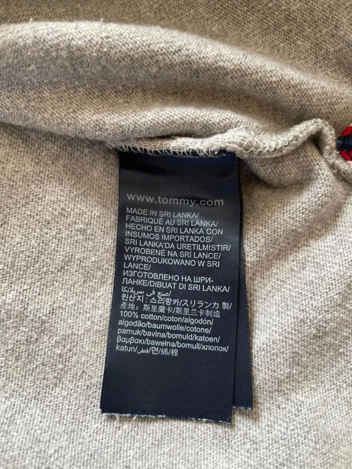 Men’s Tommy Hilfiger Rugby Polo Shirt Top In Grey - Medium- 2148