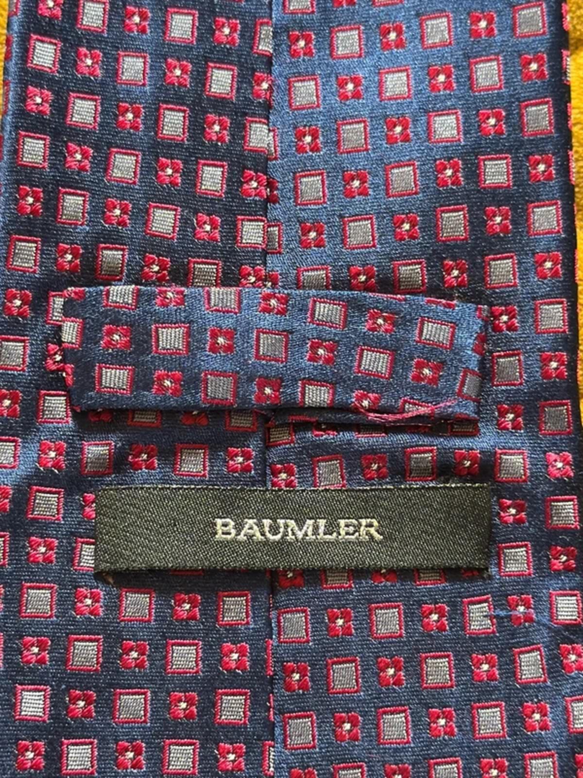 Baumler Premium 100% Silk Tie In Navy - 3337