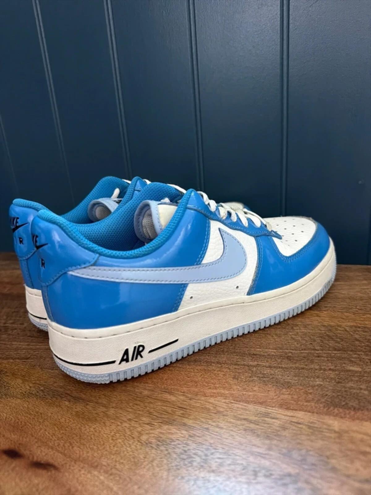 Women's Nike Air Force 1 chunky sole trainers in blue - uk5.5