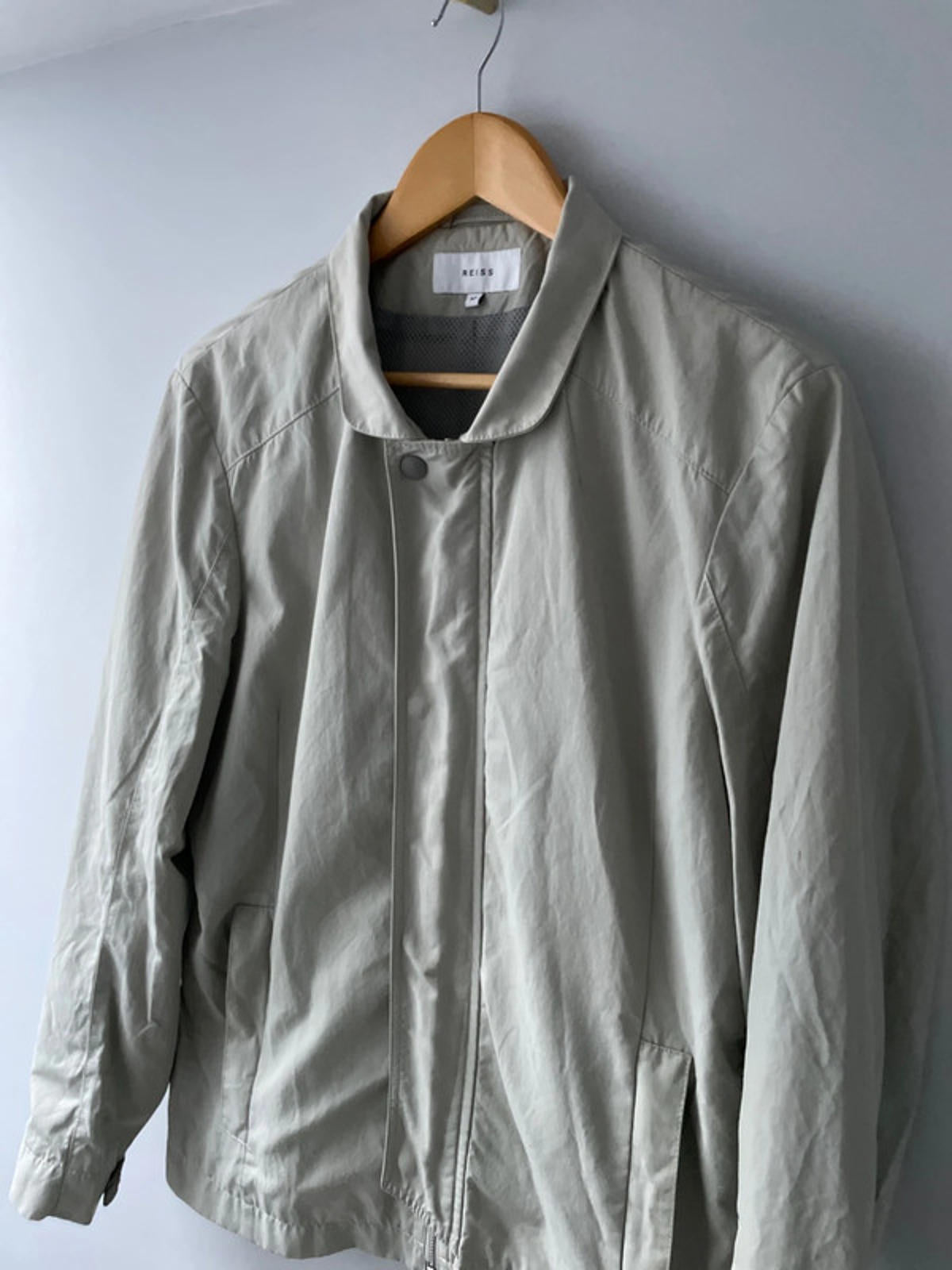 Women’s Reiss Premium Zip Through Jacket Coat In Cream- Medium