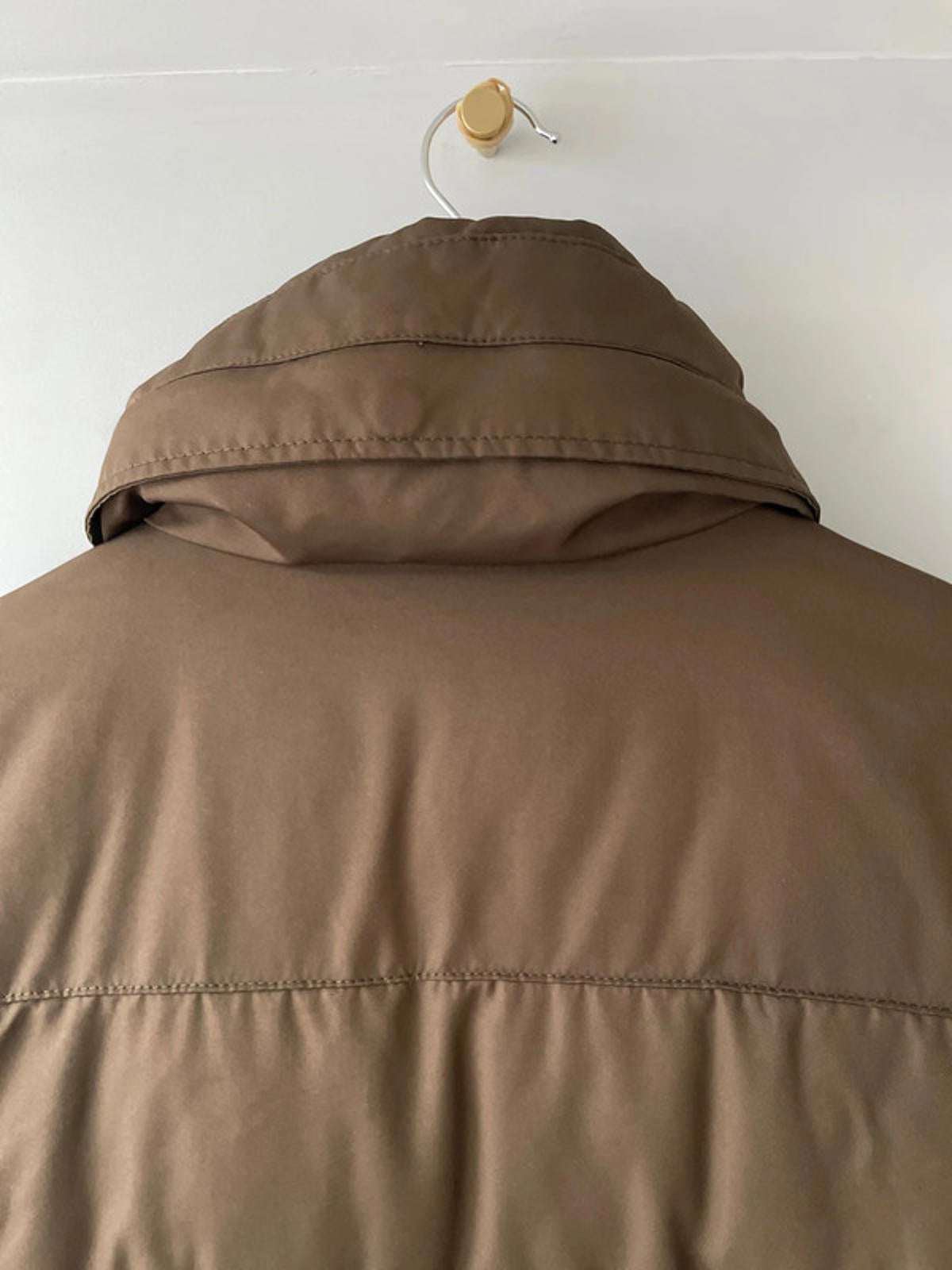 Men’s Zara Hooded Padded Puffer Jacket In Brown - Small - 2495