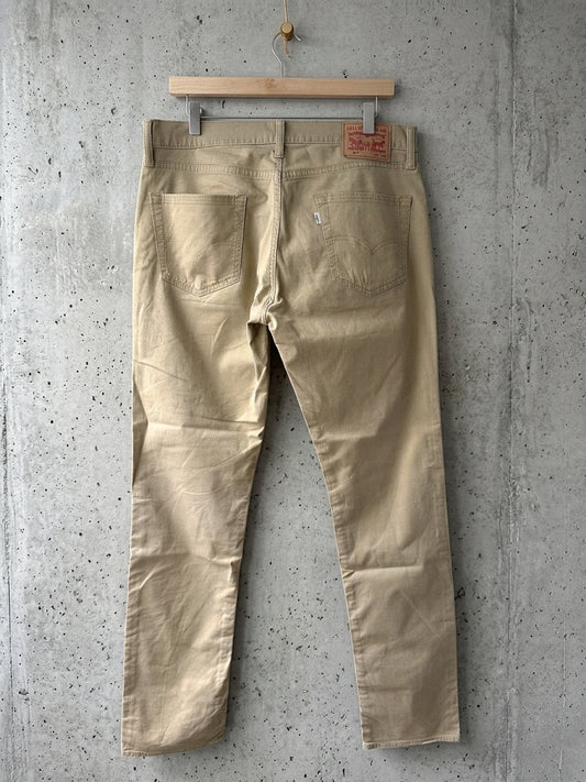 Men’s Levi's 511 Slim Fit Jeans In Beige - W34/L34 - 3836