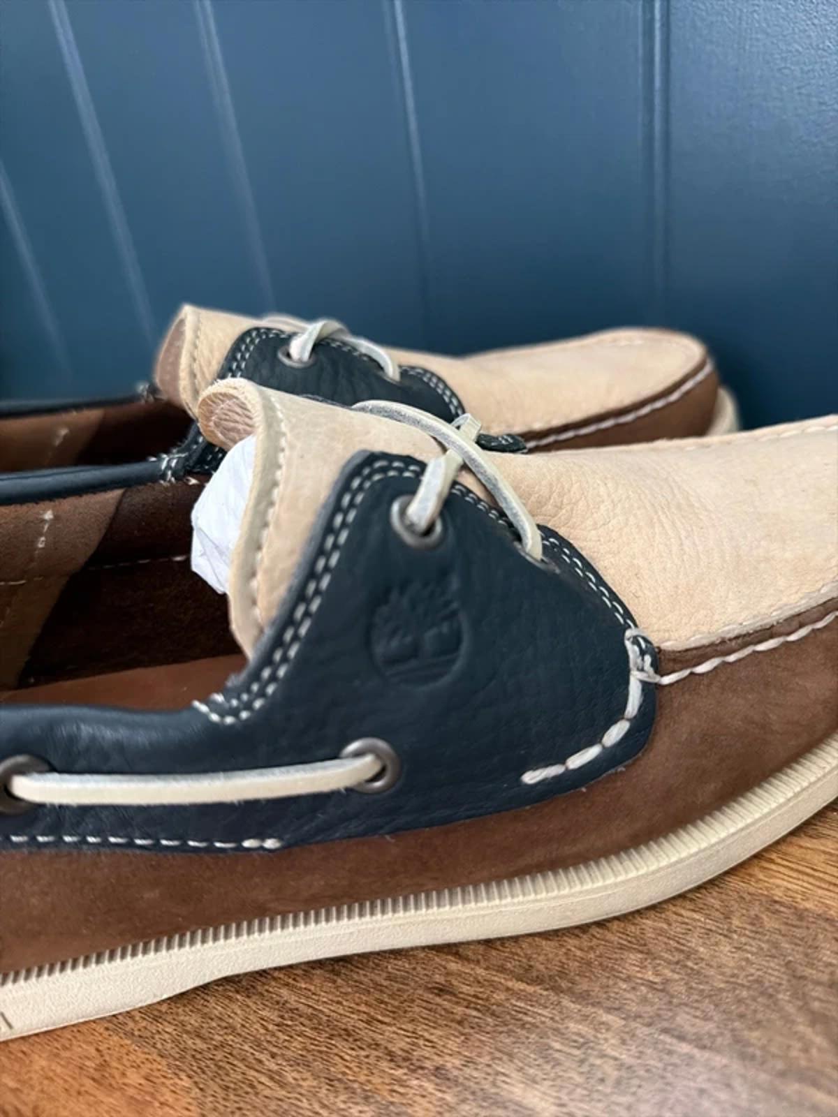 Men’s Timberland Premium leather Classic Boat Shoes In Brown - Uk8 - 3288