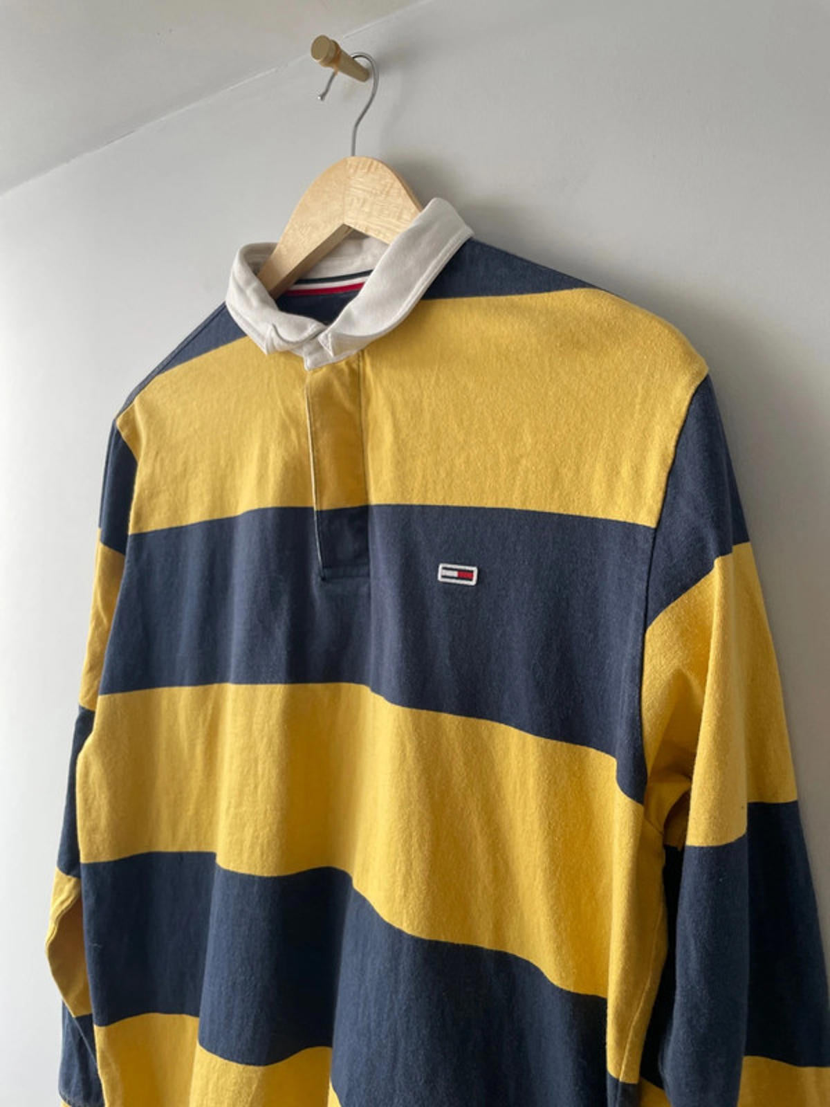 Women's Tommy Hilfiger Stripped Rugby Polo Shirt Top - Large - 2107
