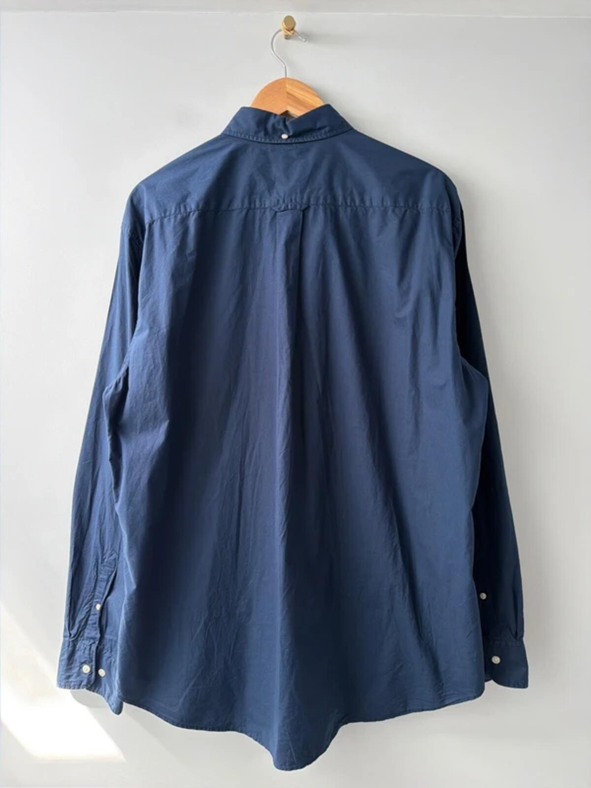 Men’s Gant regular fit long sleeve oxford shirt in navy - xlarge - 3399