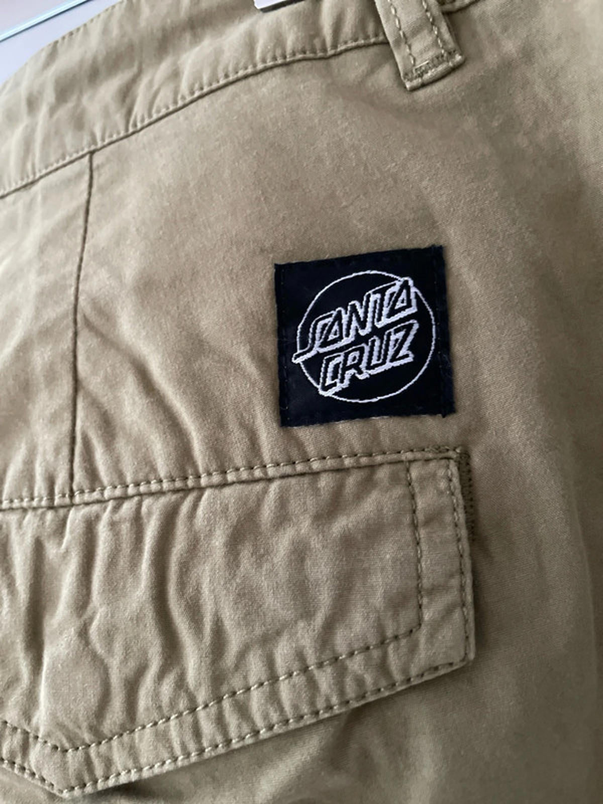 Men’s Santa Cruz Wide Leg Baggy Fit Flight Pants in Khaki - W32/L29 - 2763