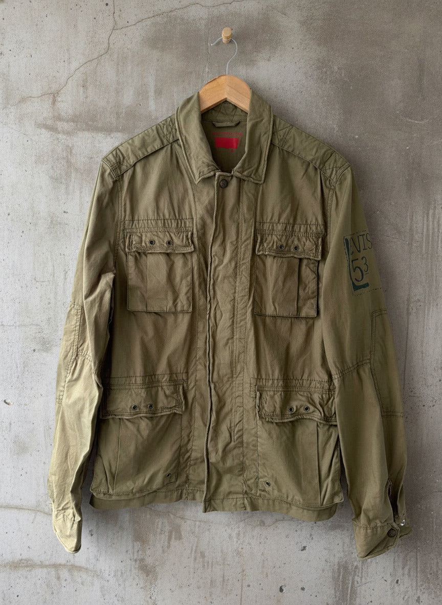 Men’s Levi's Military Style Jacket Coat In Khaki - Medium - 3775