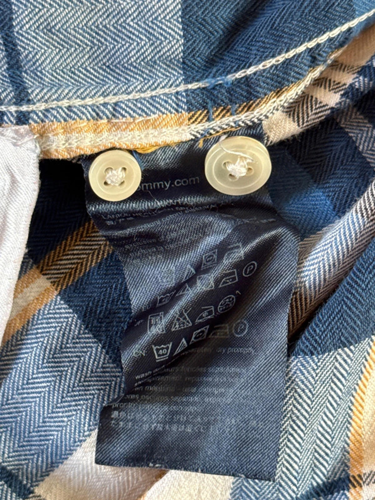 Men’s Tommy Hilfiger Premium Linen Check Shirt - XSmall - 0491