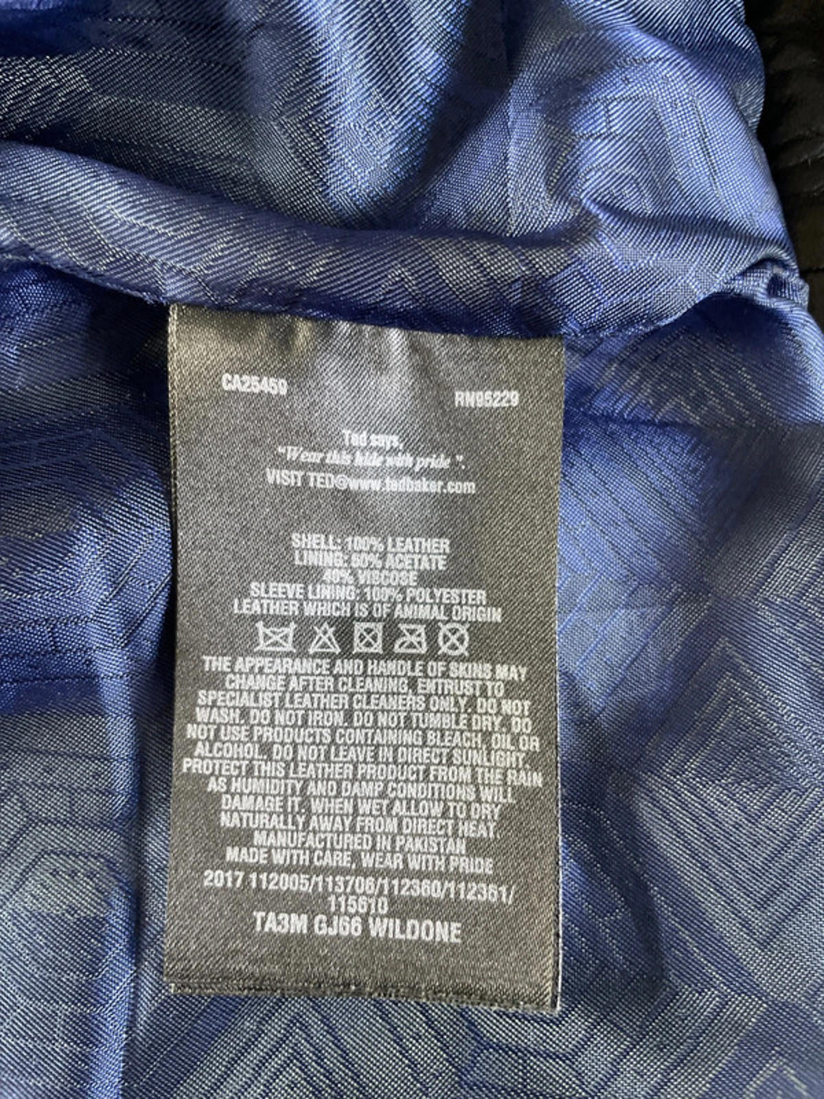 Men’s Ted Baker Premium Soft Leather Biker Jacket In Brown - Medium - 2266