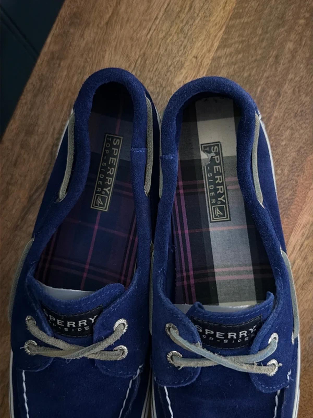 Women’s Sperry Premium Suede Classic Boat Deck Shoes In Navy - Uk8.5 - 3279