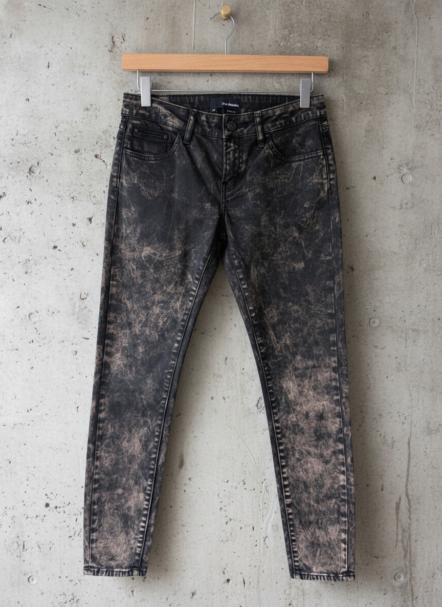 Women’s The Kooples Acid Wash Effect Slim Fit Jeans In Black - W26/L27 - 3752