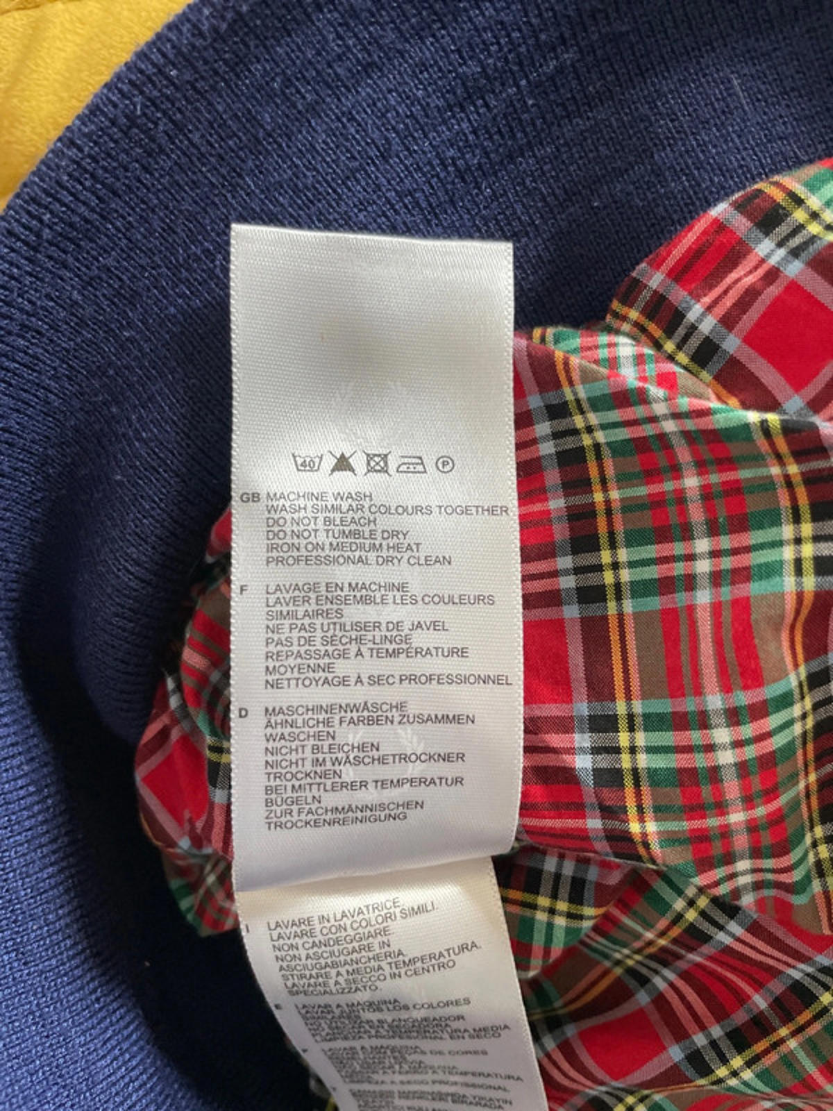 Men’s Fred Perry Premium Harrington Jacket Coat In Navy - Small - 2116