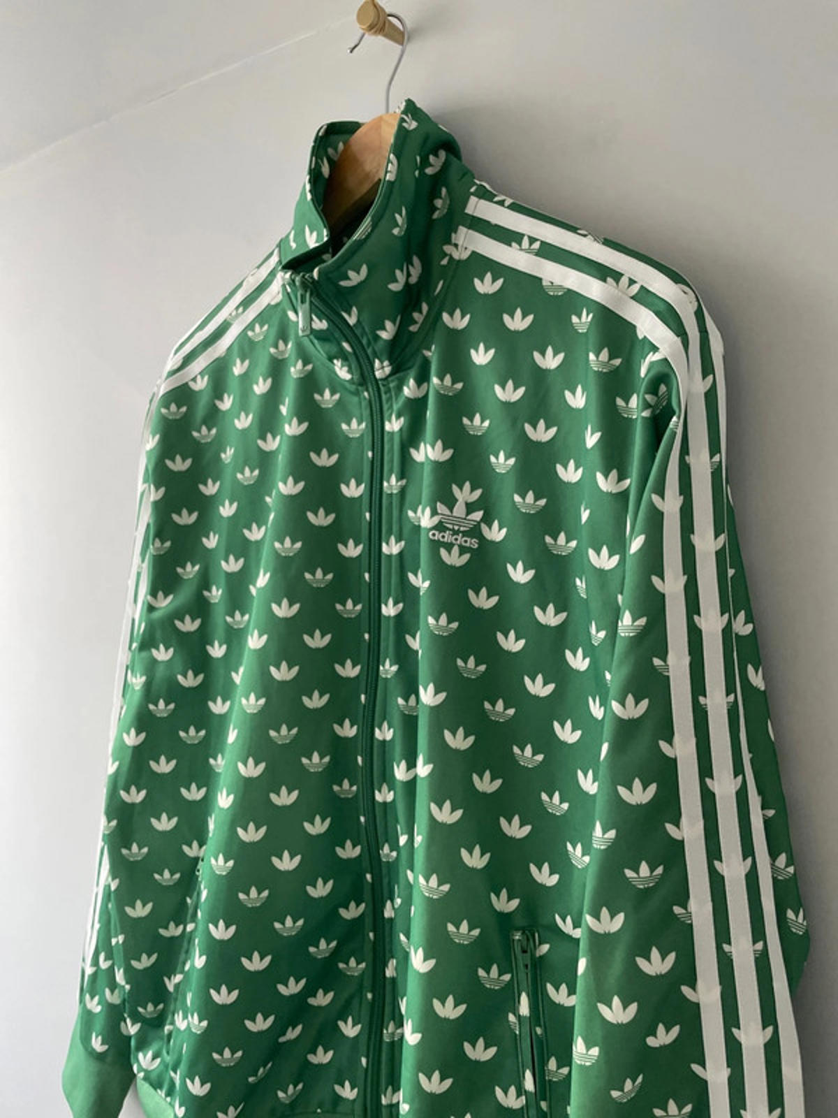 Women’s Adidas Monogram Firebird Track Jacket In Green - Medium -2573