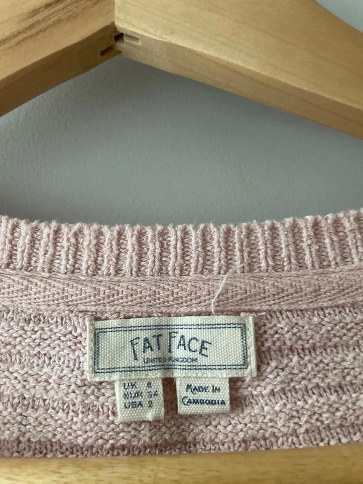 Women’s Fatface Ribbed Cotton Jumper in Soft Pink - UK6 - 2878