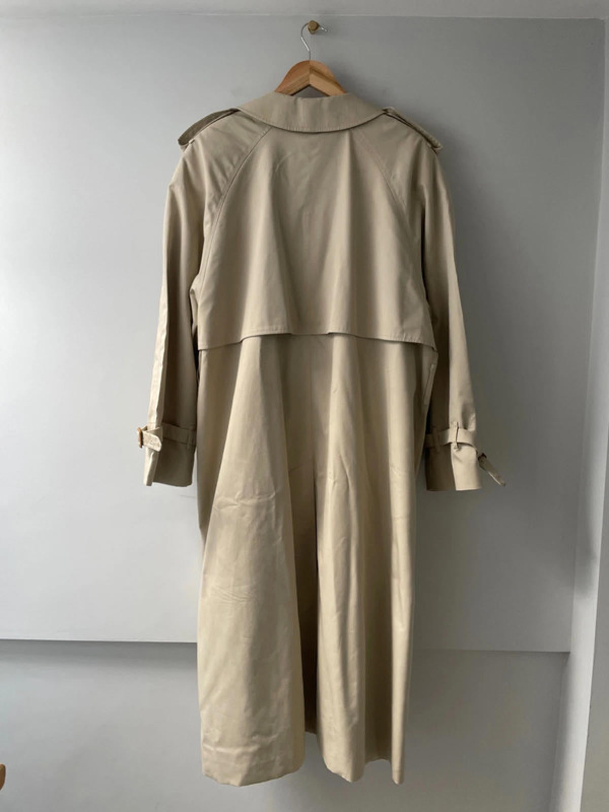 Women's Burberry Longline Mac Trench Coat In Beige - Xlarge - 2468