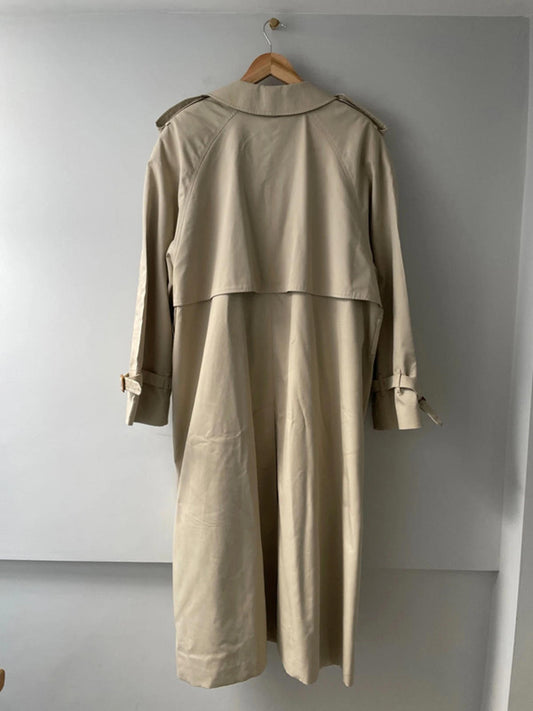 Women's Burberry Longline Mac Trench Coat In Beige - Xlarge - 2468