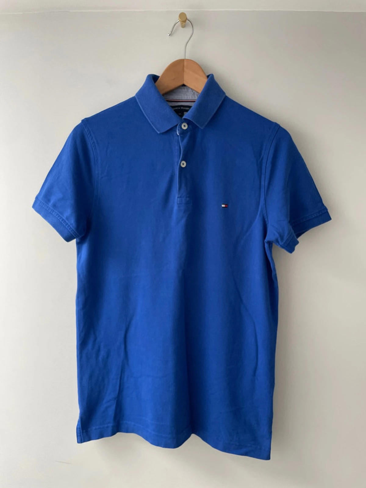Men’s Tommy Hilfiger Slim Fit Blue Polo Top - Small - 1592