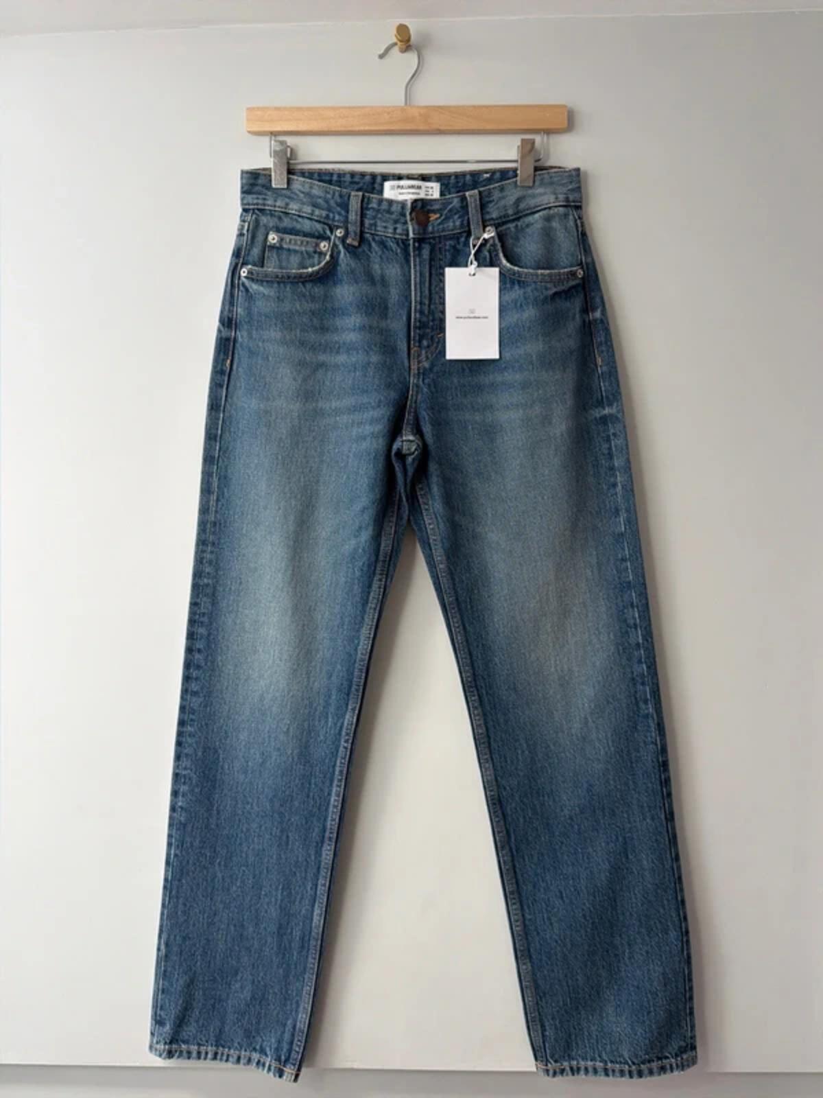 Women’s Pull & Bear high waist straight fit jeans in navy - uk8 - 3458