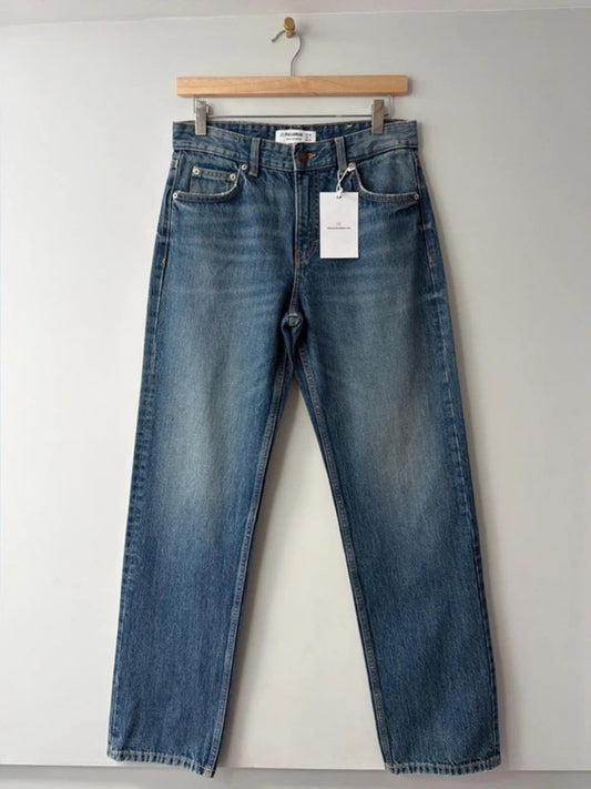 Women’s Pull & Bear high waist straight fit jeans in navy - uk8 - 3458