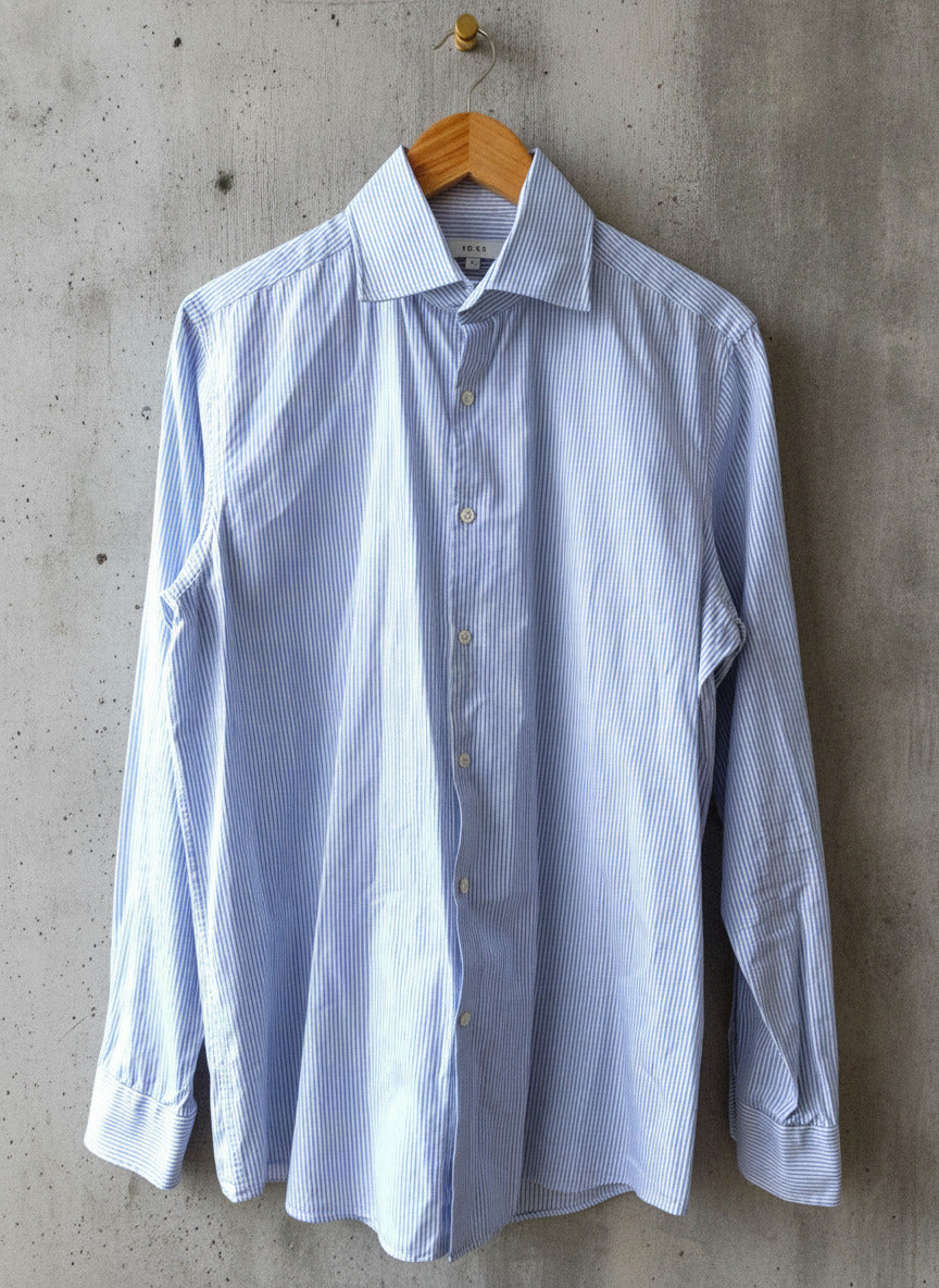 Men’s Reiss Long Sleeve Stripped Shirt In Blue - Large - 3398
