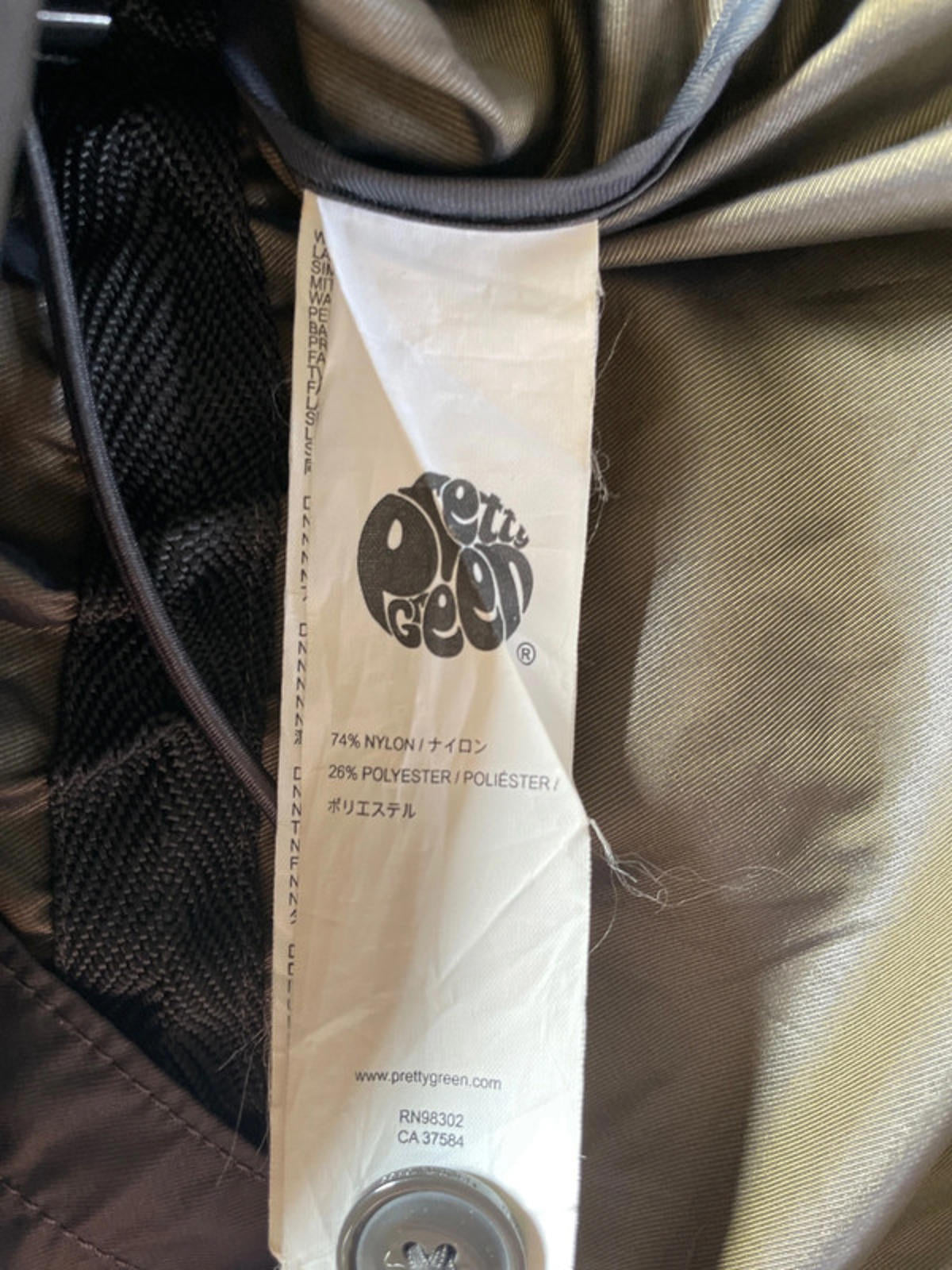 Men’s Pretty Green Hooded Harrington Jacket Coat - Small - 2130