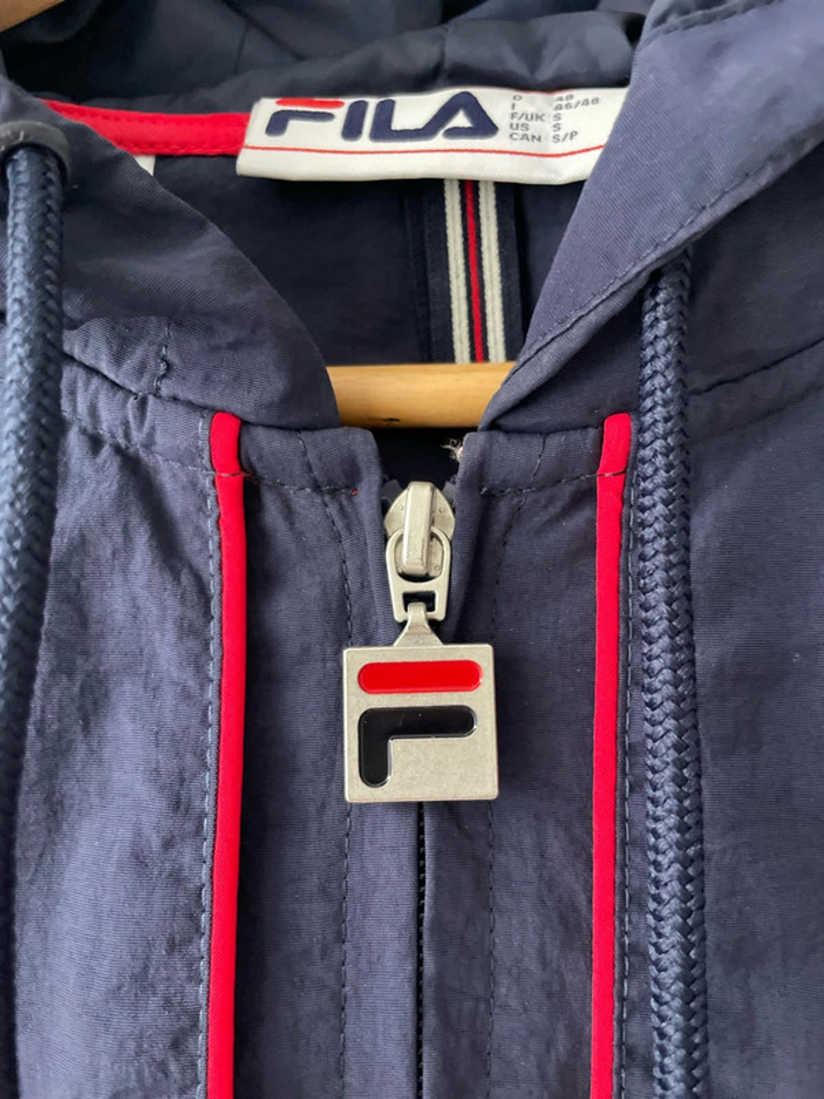 Men’s Fila Oversized Windbreaker 1/4 Zip Track Jacket In Navy - Small - 2089