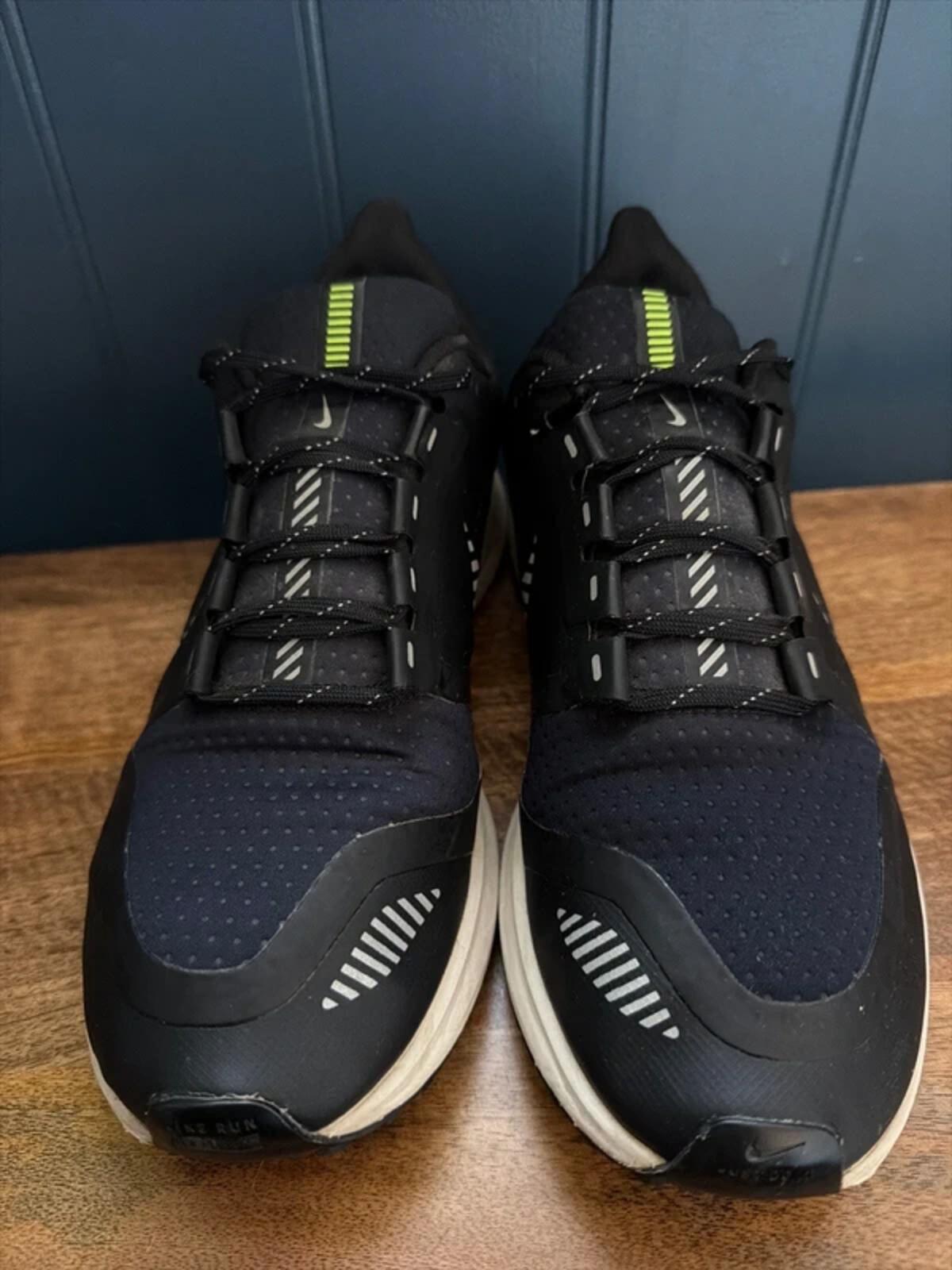 Mens Nike Air Zoom Pegasus 36 Shield Running Trainers In Black - Uk8.5 - 3462