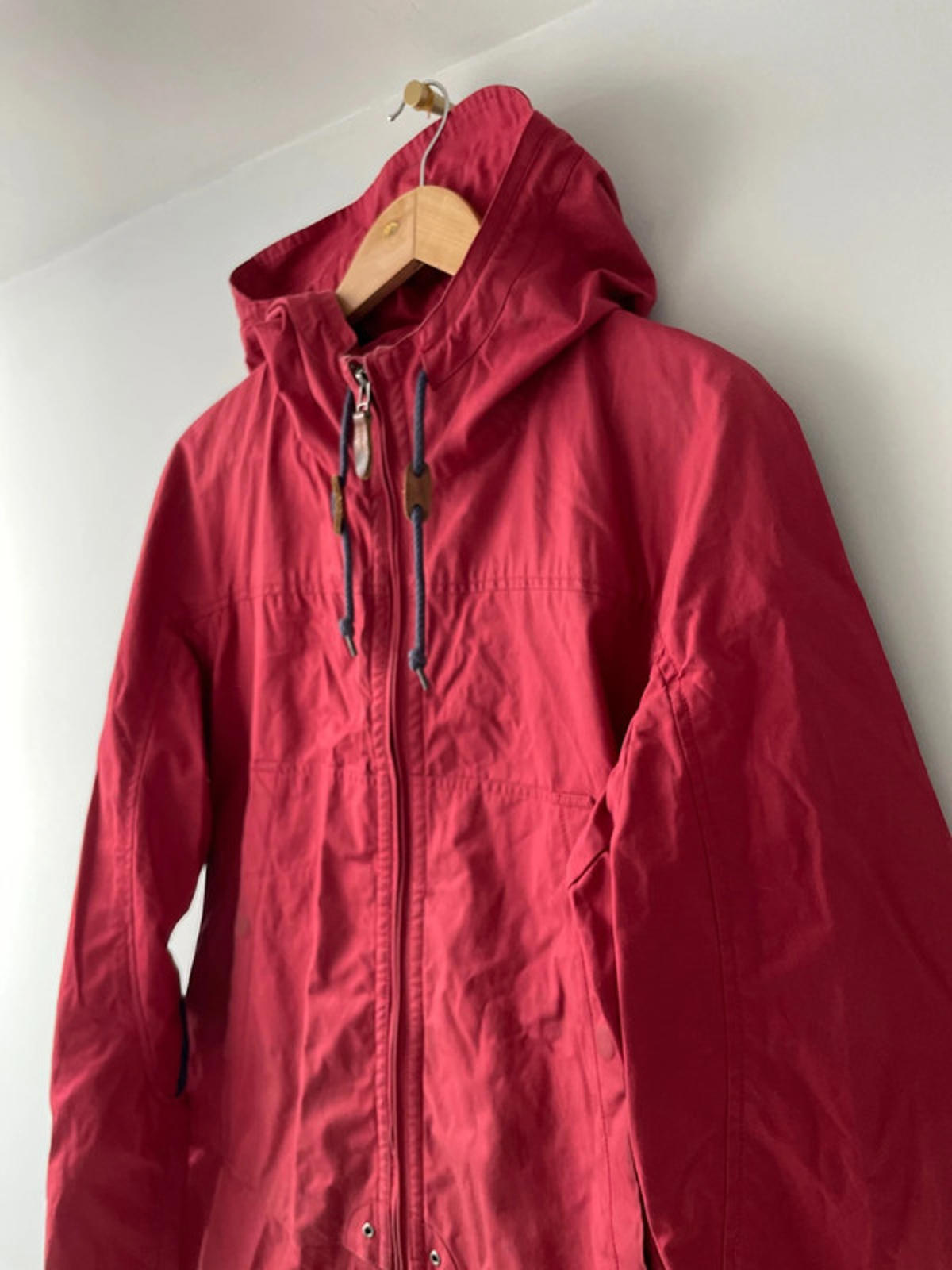 Men’s Pretty Green Hooded Parka Jacket Coat In Red - Medium - 2272