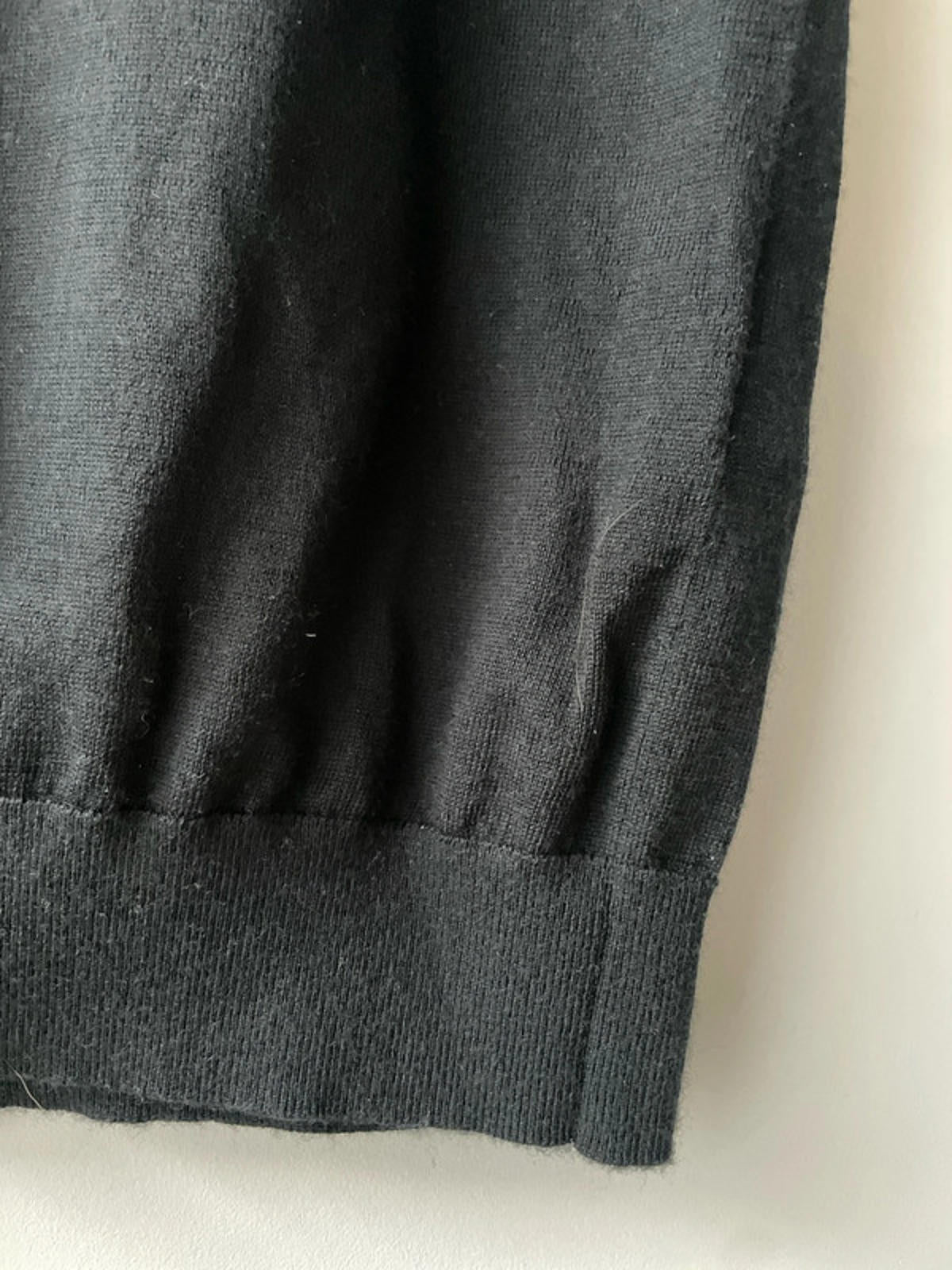 Men’s Reiss Premium Wool Knitted Polo Top In Black - Large - 2880