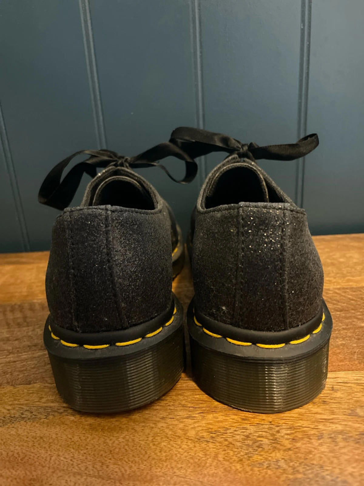 Women’s Dr Martens 1461 Farrah Chunky Glitter Oxford Shoes in Black - UK4 - 2554