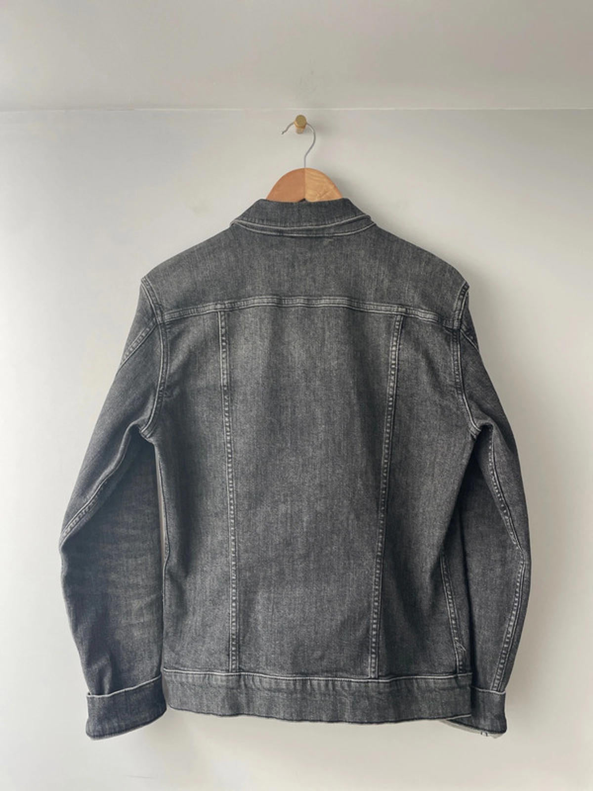 Women’s Allsaints Denim Jacket Coat In Washed Black - Small - 2132